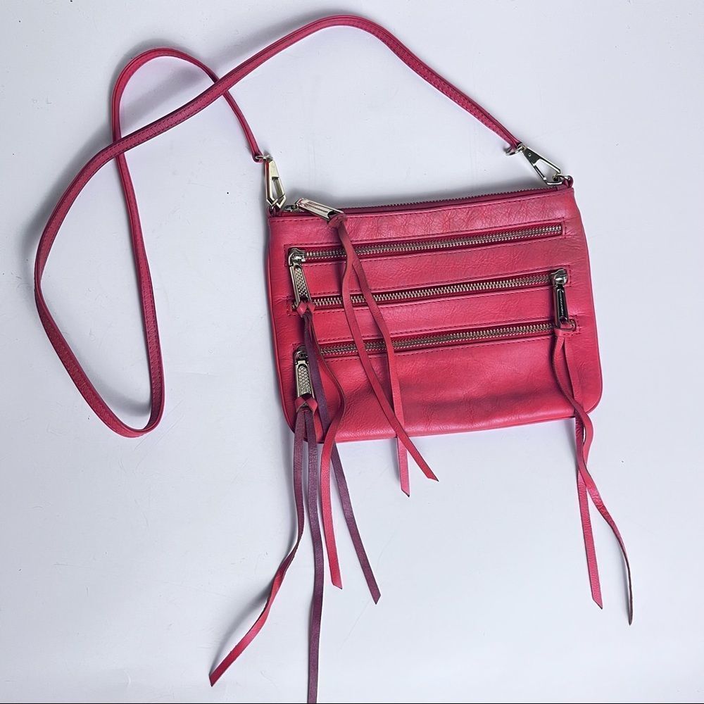 Rebecca Minkoff Crossbody Three Zip Rocker in Hot Red